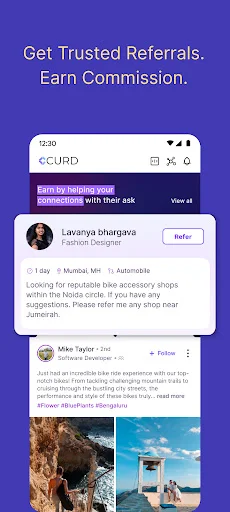 CURD ایپ ڈاؤن لوڈ کریں – ریفرل اور سوشل نیٹ ورکنگ کے لیے بہترین ایپ - Screenshot 4