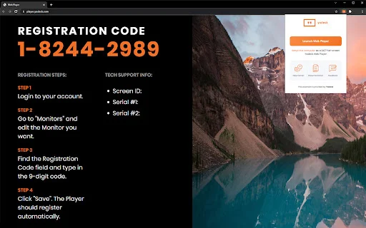 Yodeck Web Player Extension ڈاؤن لوڈ کریں – ڈیجیٹل سائن ایج کے لیے بہترین - Screenshot 1