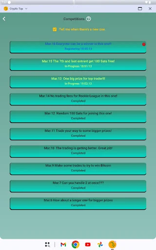 Crypto Tap ڈاؤن لوڈ کریں – بٹ کوائن ٹریڈنگ سیکھیں اور مفت ریوارڈز حاصل کریں - Screenshot 15