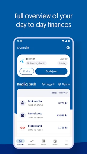 SpareBank 1 موبائل بینکنگ ڈاؤن لوڈ کریں – محفوظ اور تیز ترین بینکنگ - Screenshot 3