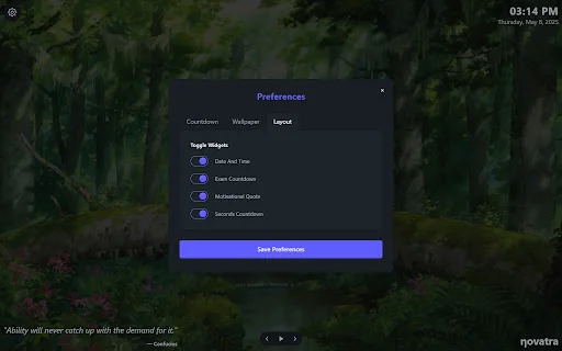 Exam Countdown ڈاؤن لوڈ کریں – امتحانات کے لیے بہترین ٹائمر - Screenshot 1