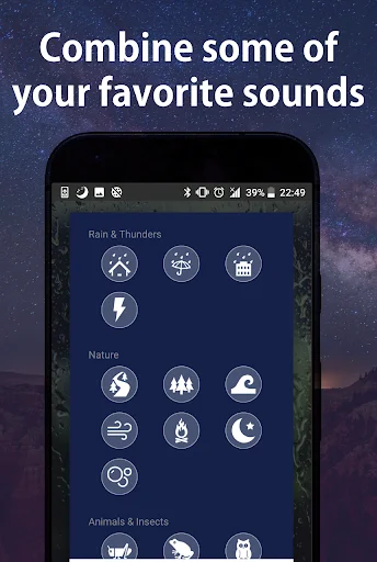Sleep Sound ڈاؤن لوڈ کریں – پرسکون نیند کے لیے بہترین مفت میوزک ایپ - Screenshot 5