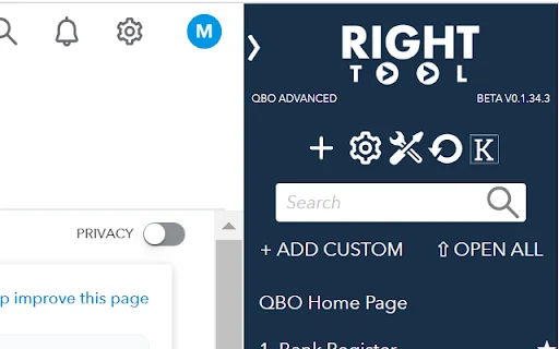 RightTool for QuickBooks Online ڈاؤن لوڈ کریں – پیداواری صلاحیت بڑھائیں - Screenshot 1