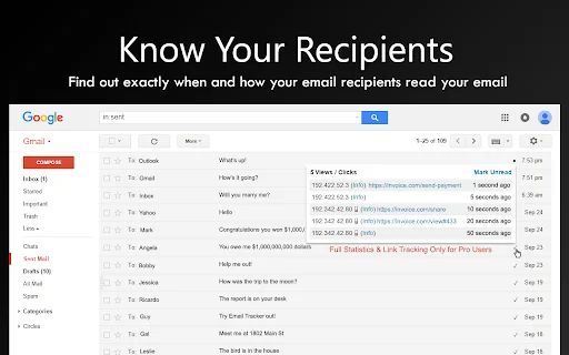 Email Tracker ڈاؤن لوڈ کریں – مفت ای میل ٹریکنگ اور سیکیورٹی - Screenshot 2