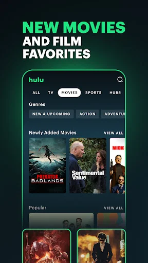 Hulu ایپ ڈاؤن لوڈ کریں – لائیو اسپورٹس اور فلمیں مفت سٹریم کریں - Screenshot 3